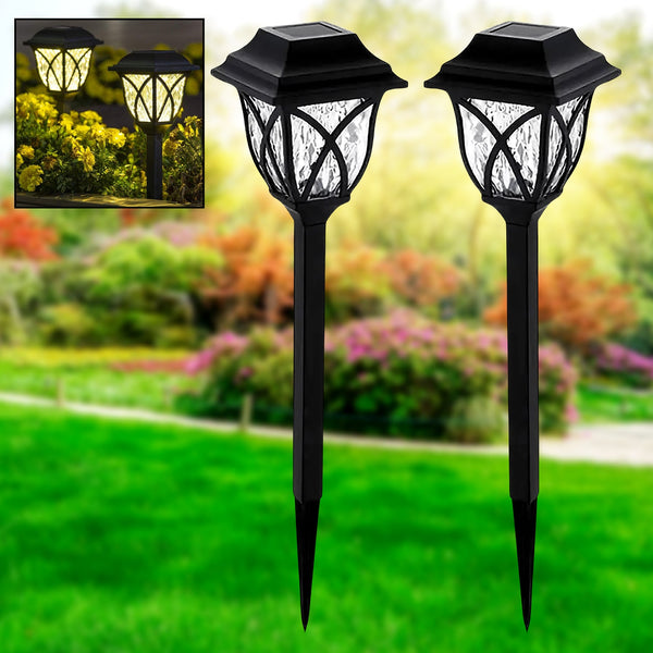 Solar Garden Lights LED Outdoor Stake Spotlight Fixture for Garden Light (Pack of 2pc )