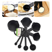 106 Plastic Measuring Cups and Spoons (8 Pcs, Black) AEROKING OVERSEAS