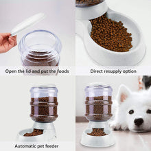 Automatic Pet Water Dispenser Self-Dispensing Gravity Pet Feeder Water Cat Dog Feeding Bowl Drinking Water & Pet Feeder Food Dispenser - Replenish Pet Food for Dog Cat Animal Automatic Gravity Dry Food Storage Bottle