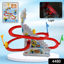 Ducks Climb Stairs Toy Roller Coaster, Electric Duck Chasing Race Track Set, Fun Duck Stair Climbing Toy with Flashing Lights Music and 3 Ducks, Small Ducks Climbing Toys