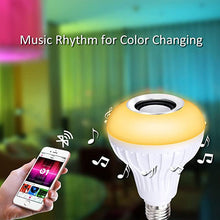 1363 Wireless Bluetooth Sensor 12W Music Multicolor LED Bulb with Remote Controller 