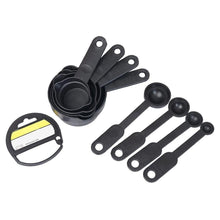 106 Plastic Measuring Cups and Spoons (8 Pcs, Black) AEROKING OVERSEAS