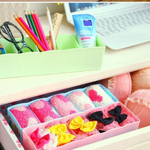 235 5-Compartments Socks/Handkerchief/Underwear Storage Box Socks Drawer Closet Organizer Storage Boxes (pack of 2) 