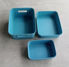 Smart Baskets for Storage(Set of 3) Sky Blue