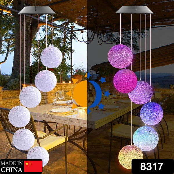 Solar Crystal Ball Color Changing Solar Powered LED Hanging Light for Patio Yard Garden Home Outdoor Night Decor, Gifts