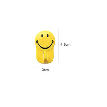 604 Plastic Self-Adhesive Smiley Face Hooks, 1 Kg Load Capacity (6pcs) 