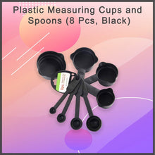 106 Plastic Measuring Cups and Spoons (8 Pcs, Black) AEROKING OVERSEAS