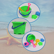 4486 Sand Game Castle Building Plastic Beach Toy Set for Kids Summer Fun Creative Activity Playset& Gardening Tool with Accessories & Bucket-Pack of 6 Pcs 